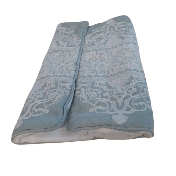 J.Queen New York Queen Size Bedspread Sage Green Embroidered - Picture 6 of 11